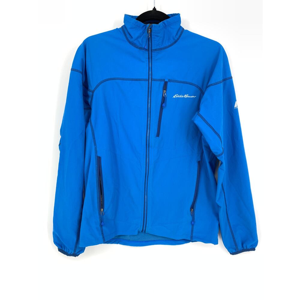 Eddie Bauer Sandstone Soft Shell Jacket Men's Size S First Ascent Blue Full Zip